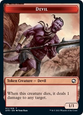 Image for Devil // Zombie Double-Sided Token (11 // 9) (Adventures in the Forgotten Realms) - Magic: The Gathering