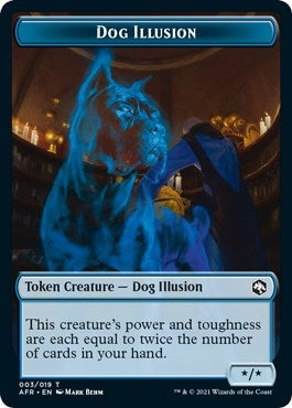 Image for Dog Illusion // Emblem - Ellywick Tumblestrum Double-Sided Token (3 // 16) (Adventures in the Forgotten Realms) - Magic: The Gathering