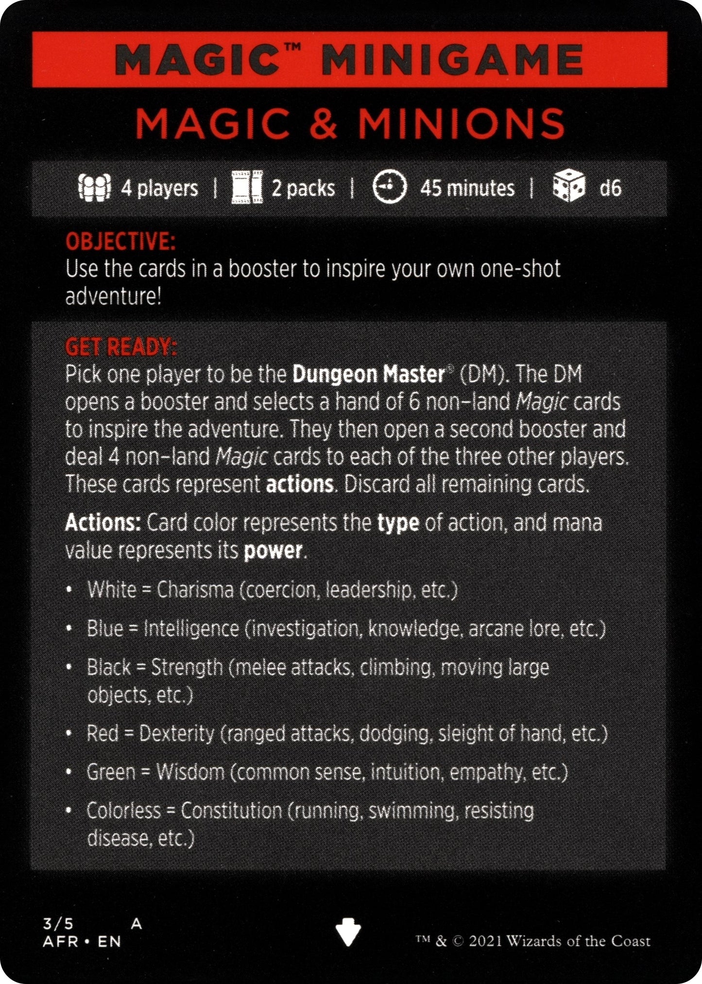 Image for Magic Minigame: Magic & Minions (3) (Adventures in the Forgotten Realms) - Magic: The Gathering