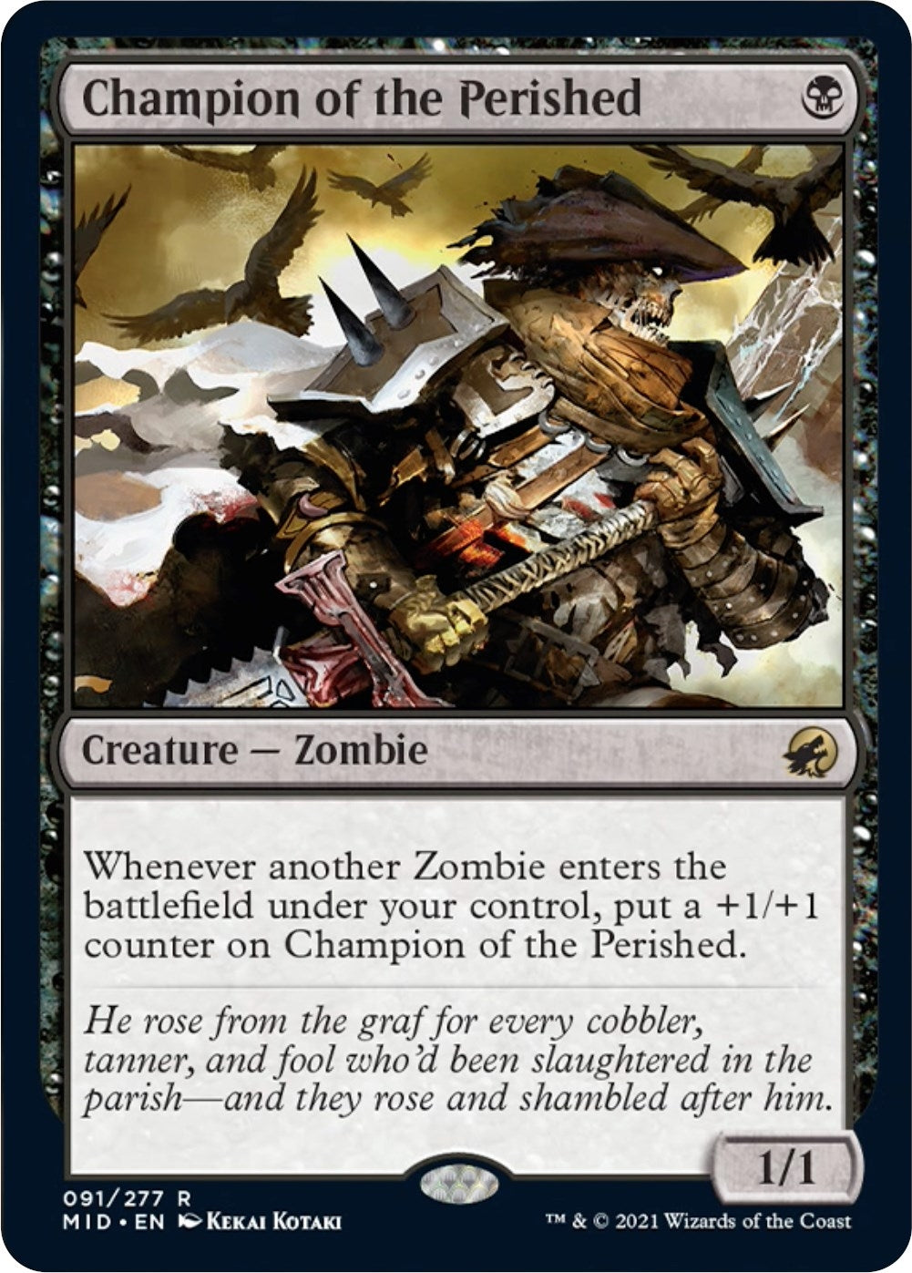 Image for Champion of the Perished (91) (Innistrad: Midnight Hunt) - Magic: The Gathering