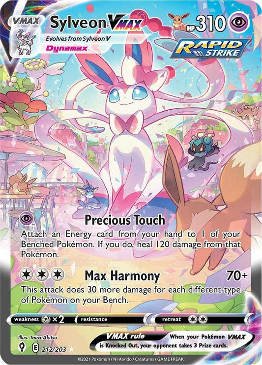 Sylveon VMAX (Alternate Art Secret) (212/203) (SWSH07: Evolving Skies)