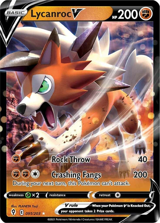 Lycanroc V (091/203) (SWSH07: Evolving Skies)