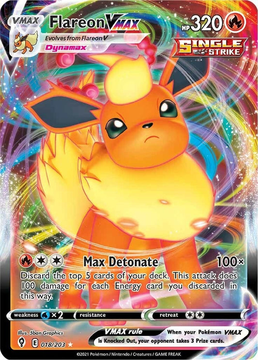 Flareon VMAX (018/203) (SWSH07: Evolving Skies)
