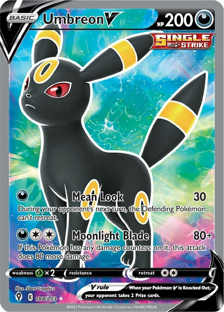 Umbreon V (Full Art) (188/203) (SWSH07: Evolving Skies)