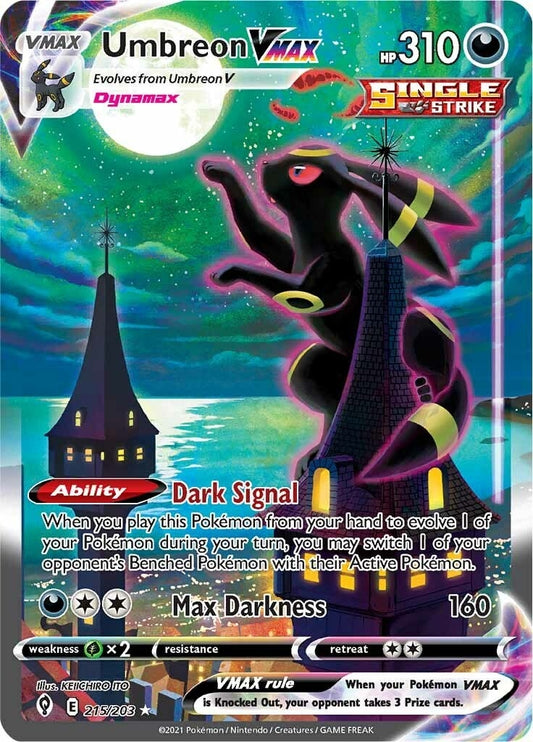 Umbreon VMAX (Alternate Art Secret) (215/203) (SWSH07: Evolving Skies)