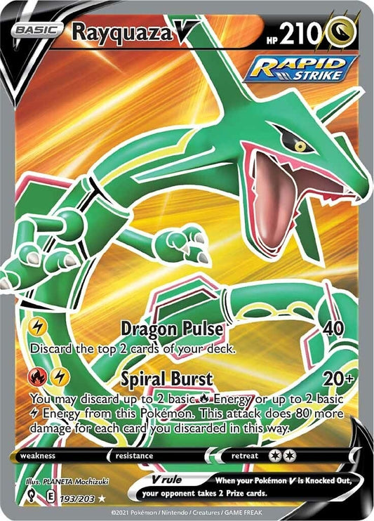 Rayquaza V (Full Art) (193/203) (SWSH07: Evolving Skies)