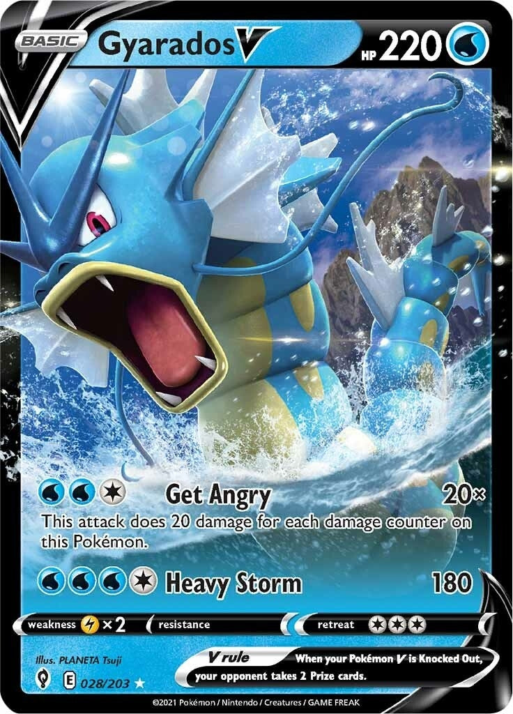 Gyarados V (028/203) (SWSH07: Evolving Skies)