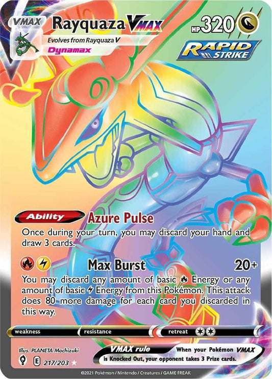 Rayquaza VMAX (Secret) (217/203) (SWSH07: Evolving Skies)