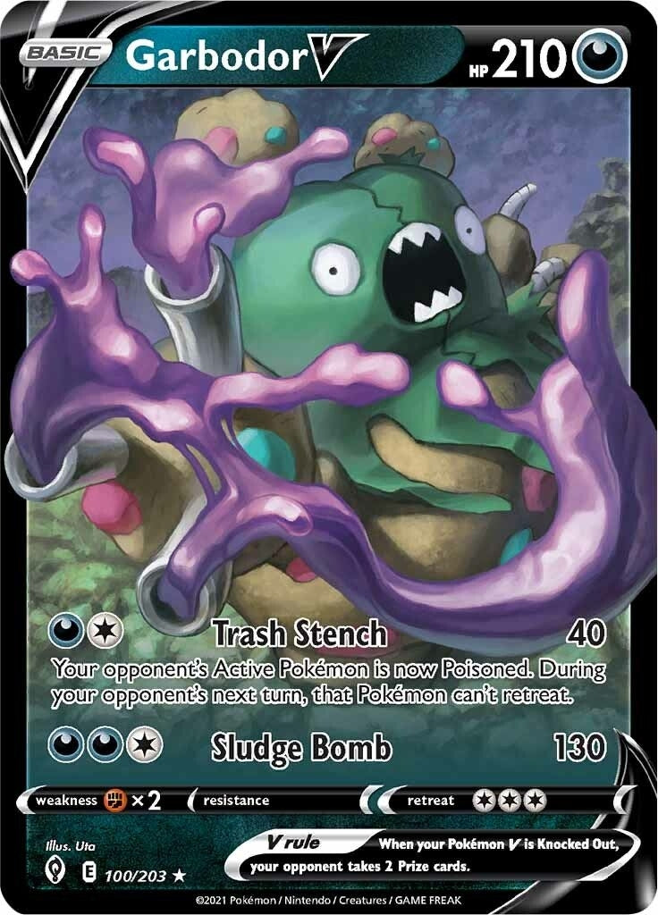Garbodor V (100/203) (SWSH07: Evolving Skies)