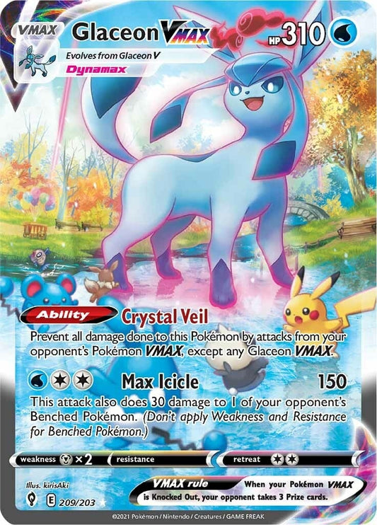 Glaceon VMAX (Alternate Art Secret) (209/203) (SWSH07: Evolving Skies)
