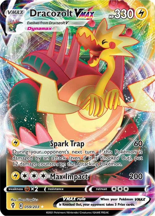 Dracozolt VMAX (059/203) (SWSH07: Evolving Skies)