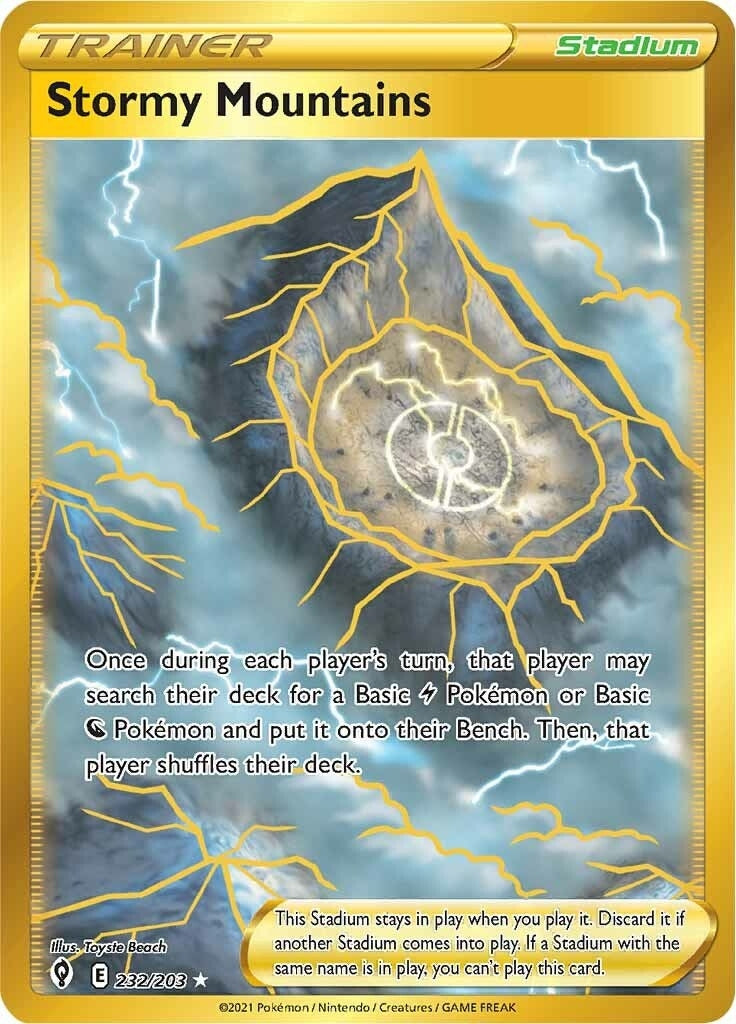 Stormy Mountains (Secret) (232/203) (SWSH07: Evolving Skies)