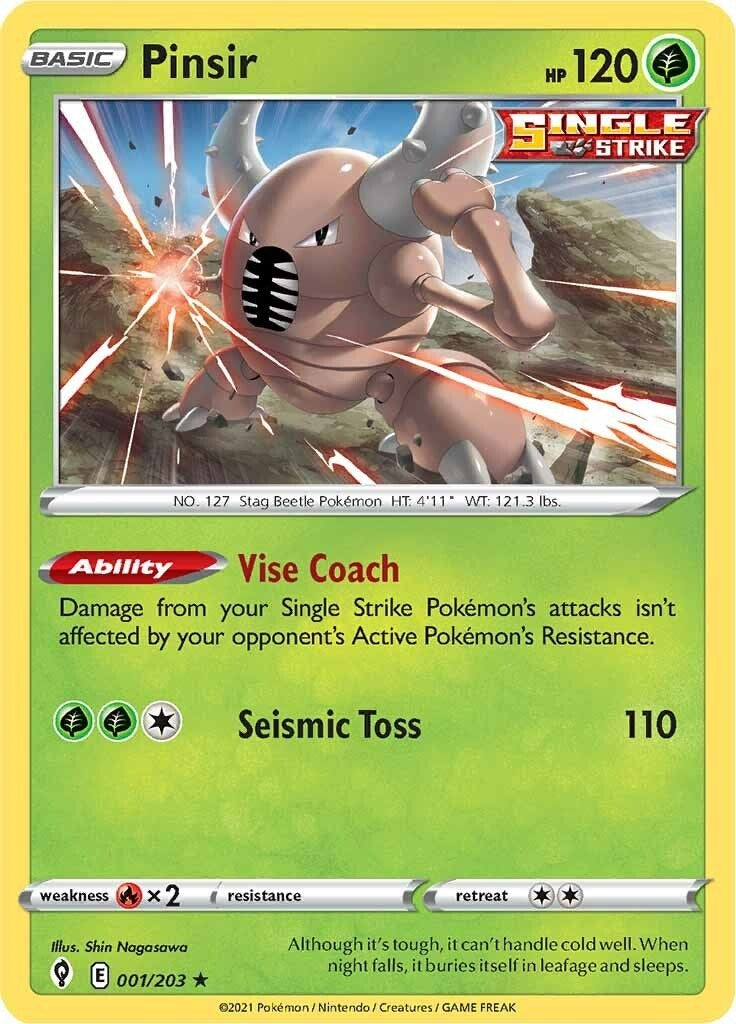 Pinsir (001/203) (SWSH07: Evolving Skies)