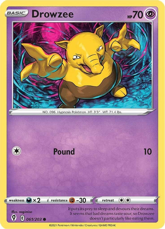 Drowzee (061/203) (SWSH07: Evolving Skies)