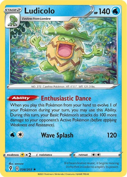 Ludicolo (034/203) (SWSH07: Evolving Skies)