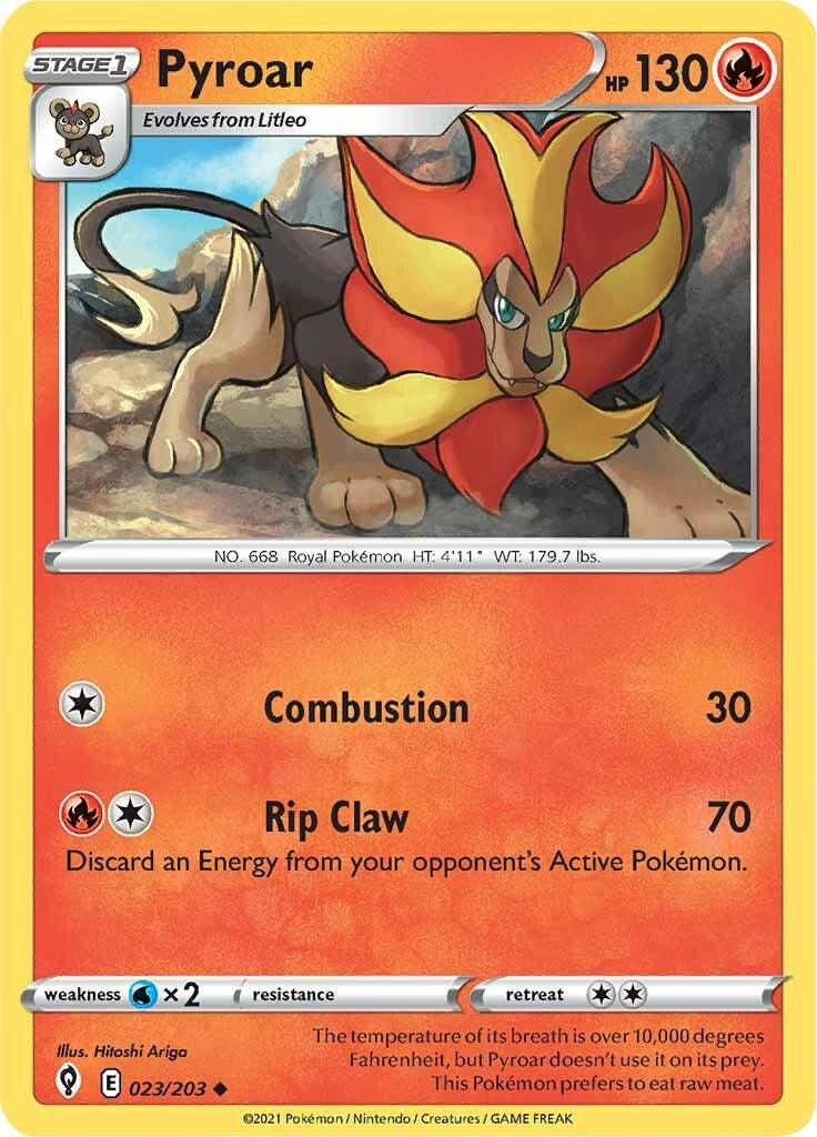 Pyroar (023/203) (SWSH07: Evolving Skies)