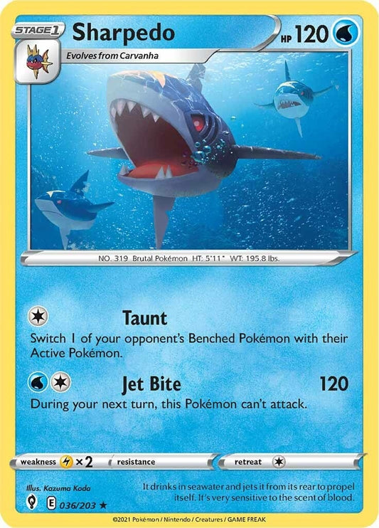 Sharpedo (036/203) (SWSH07: Evolving Skies)