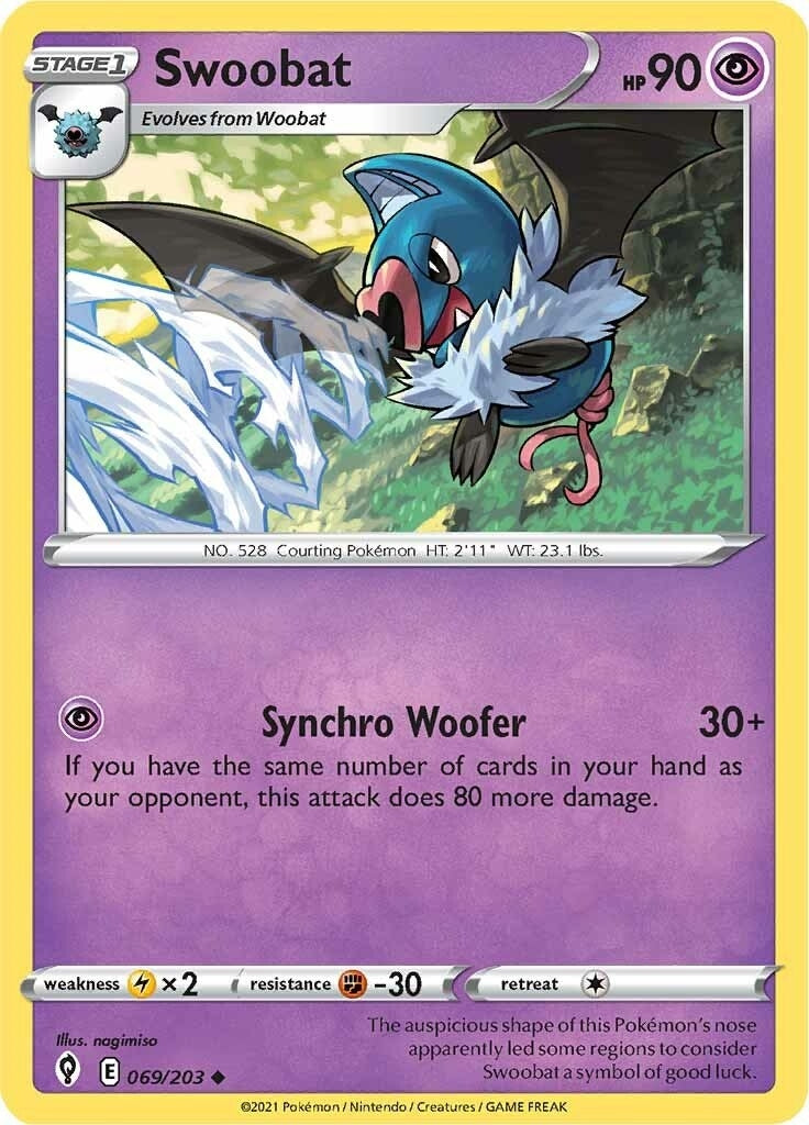 Swoobat (069/203) (SWSH07: Evolving Skies)