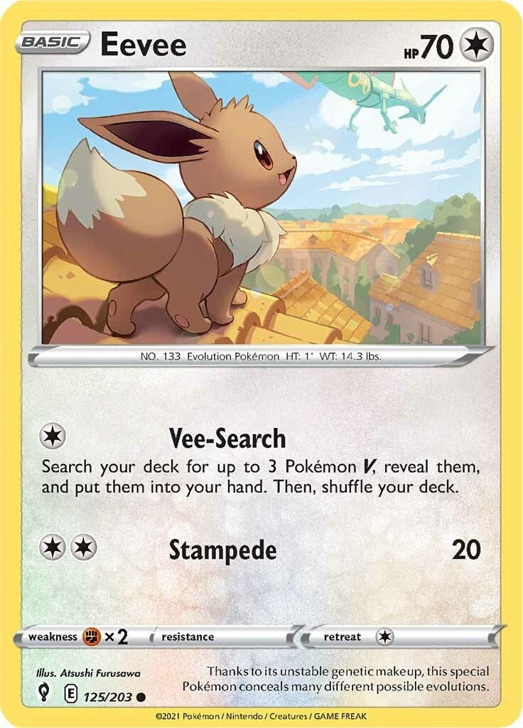 Eevee (125/203) (SWSH07: Evolving Skies)