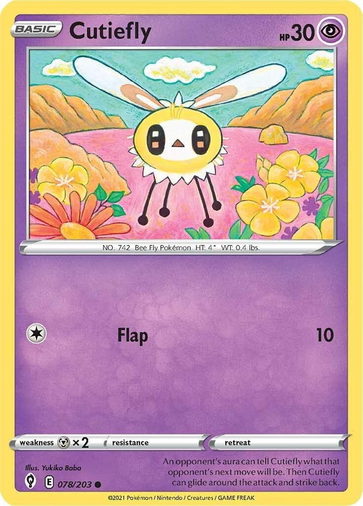 Cutiefly (078/203) (SWSH07: Evolving Skies)