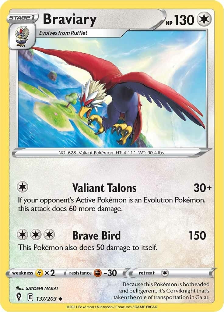 Braviary (137/203) (SWSH07: Evolving Skies)