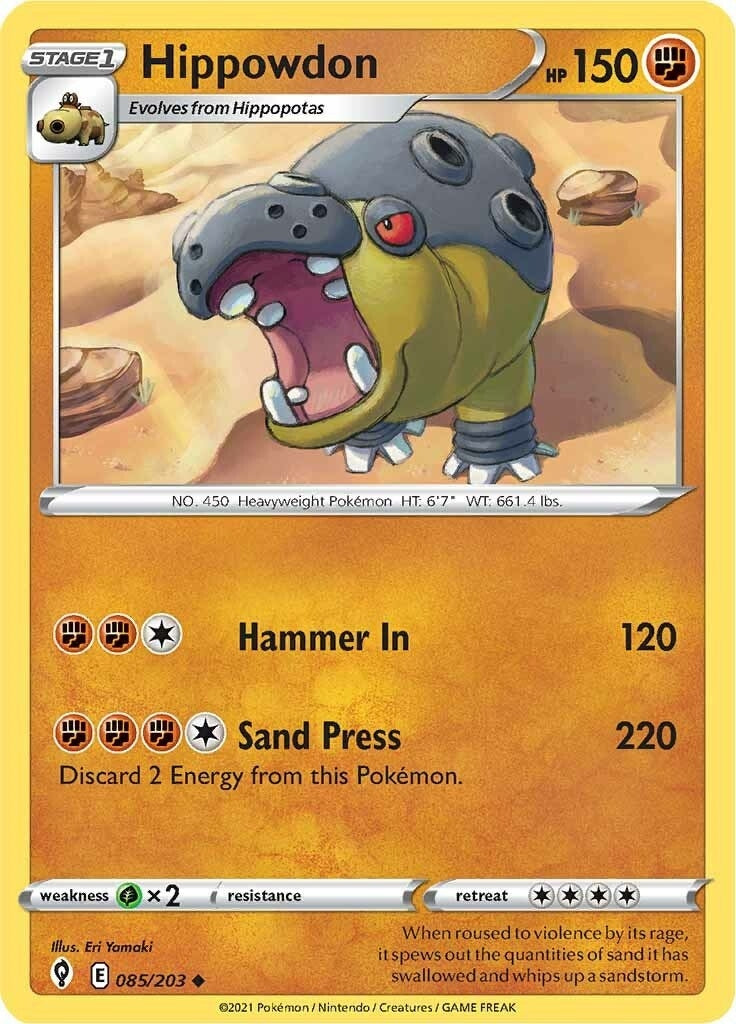Hippowdon (085/203) (SWSH07: Evolving Skies)