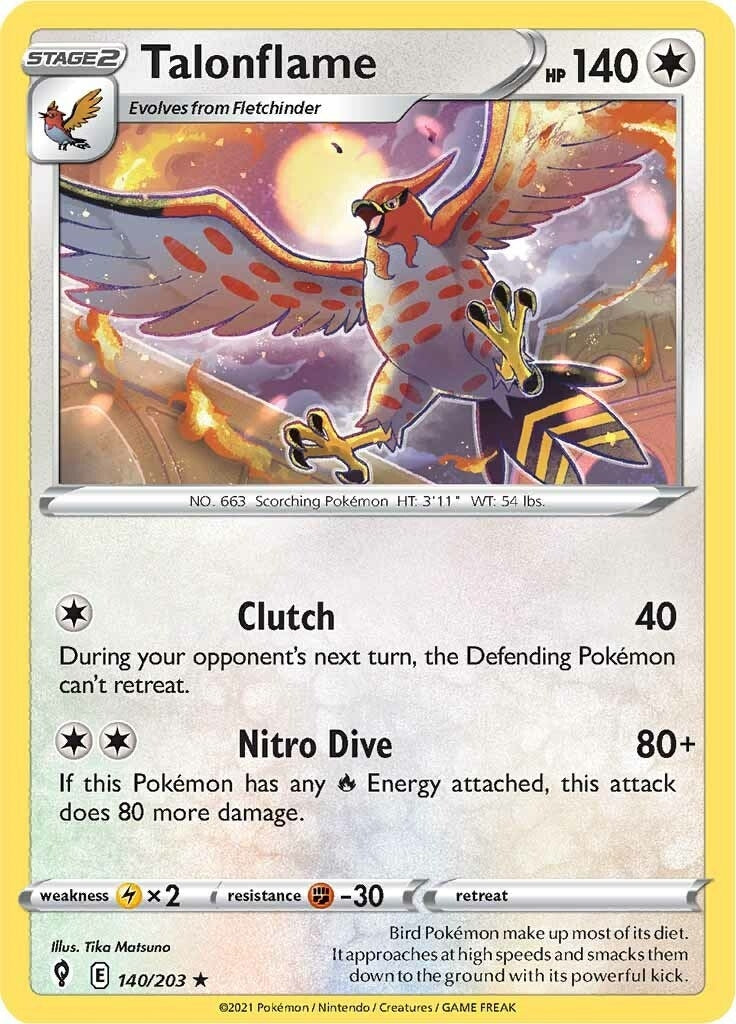 Talonflame (140/203) (SWSH07: Evolving Skies)