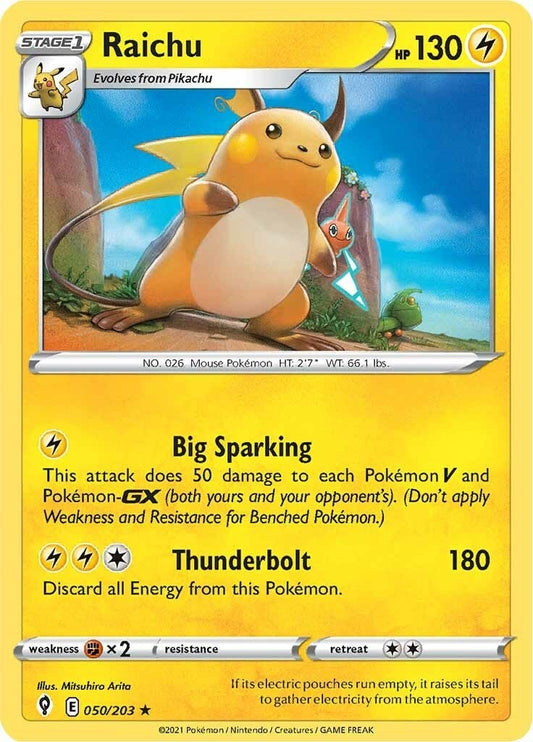Raichu (050/203) (SWSH07: Evolving Skies)