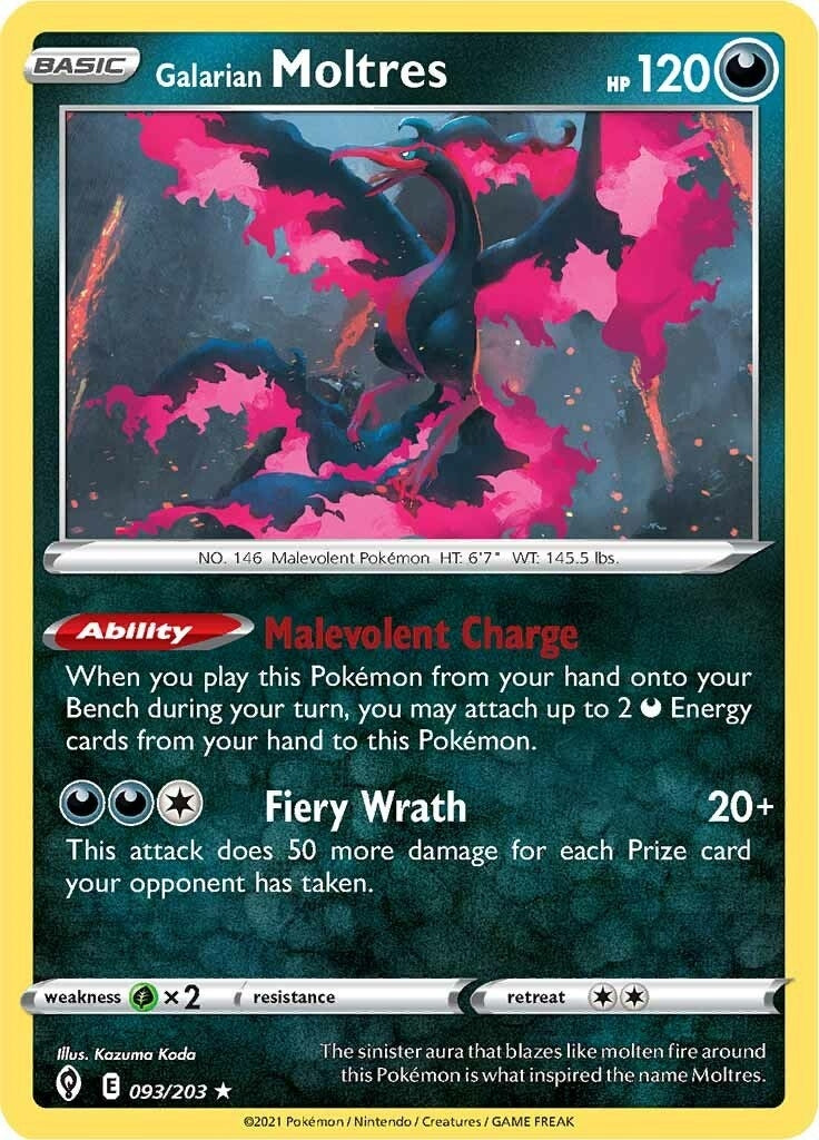 Galarian Moltres (093/203) (SWSH07: Evolving Skies)