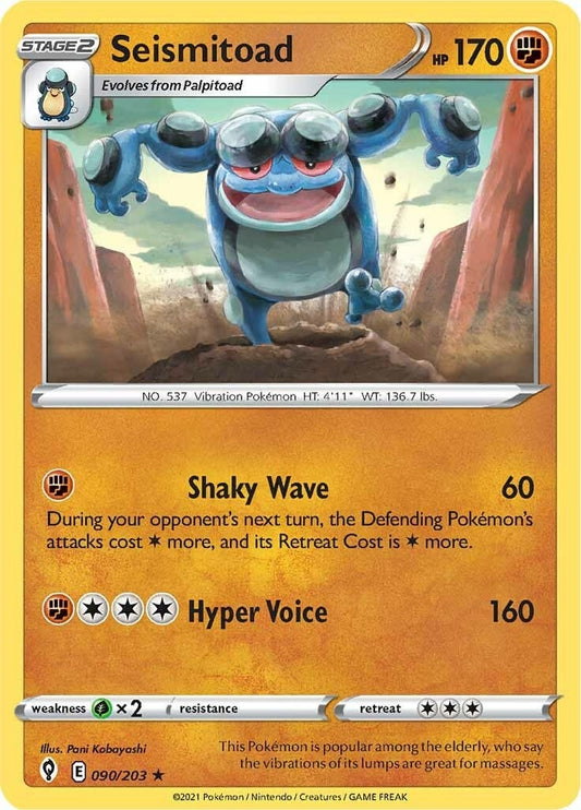 Seismitoad (090/203) (SWSH07: Evolving Skies)