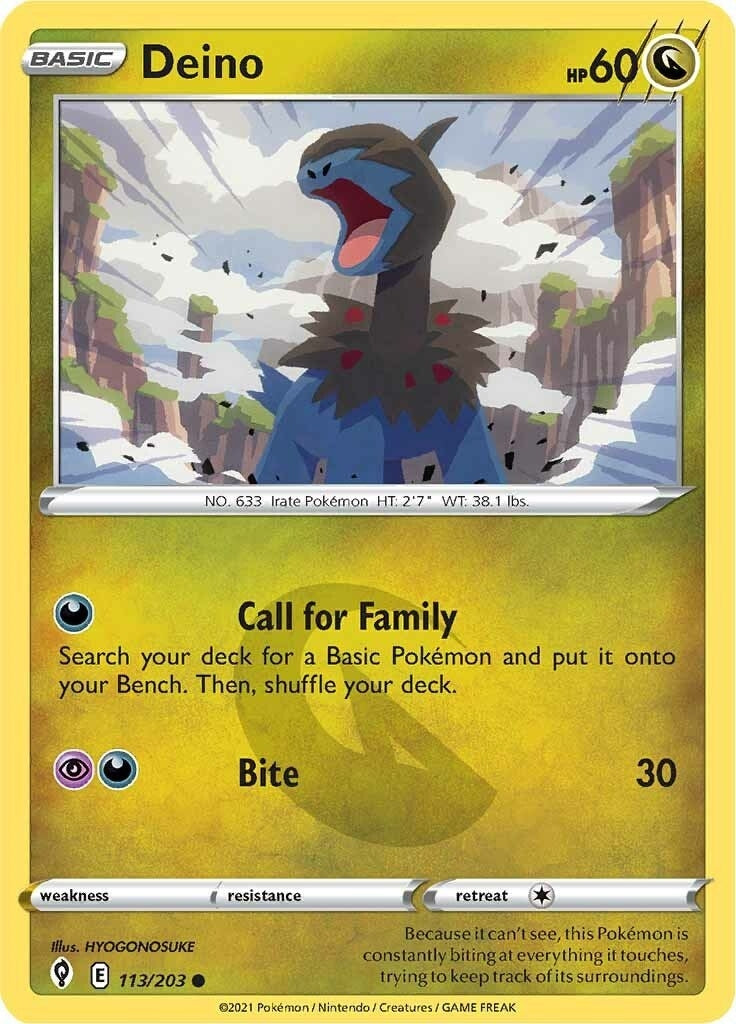 Deino (113/203) (SWSH07: Evolving Skies)