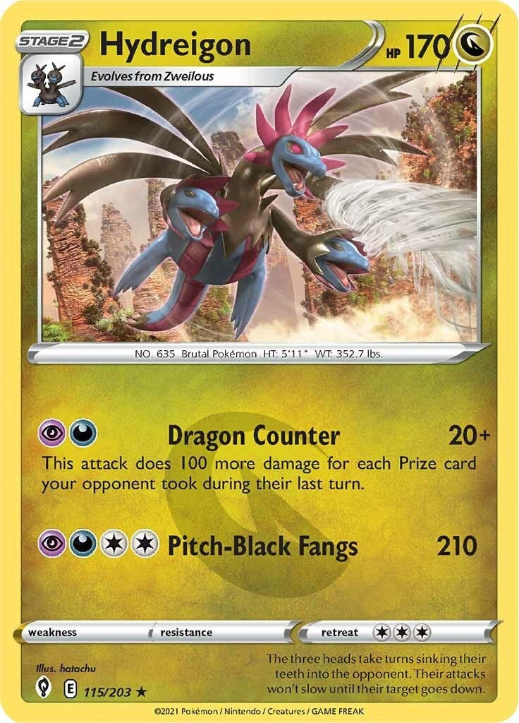 Hydreigon (115/203) (SWSH07: Evolving Skies)