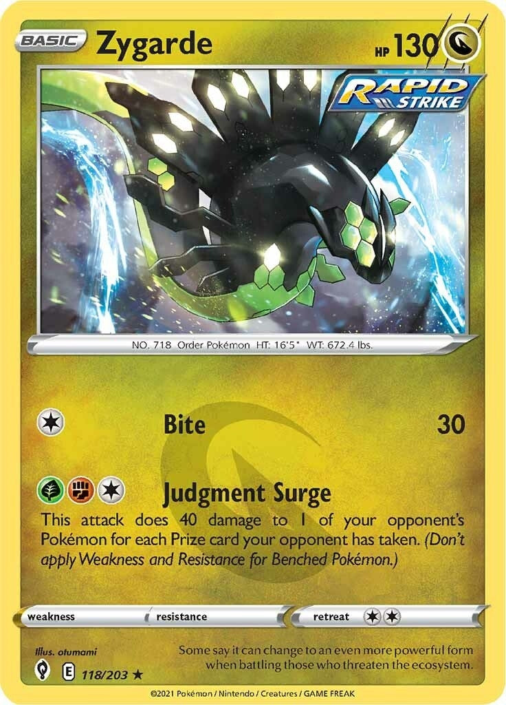 Zygarde (118/203) (SWSH07: Evolving Skies)