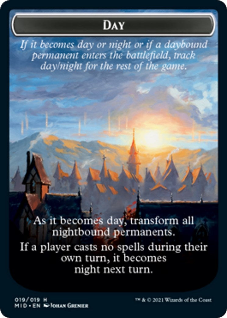 Day // Night Double-Sided Token (19) (Innistrad: Midnight Hunt)
