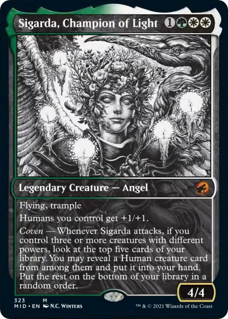 Image for Sigarda, Champion of Light (Showcase) (323) (Innistrad: Midnight Hunt) - Magic: The Gathering