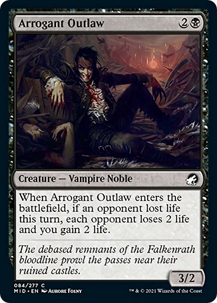 Image for Arrogant Outlaw (84) (Innistrad: Midnight Hunt) - Magic: The Gathering