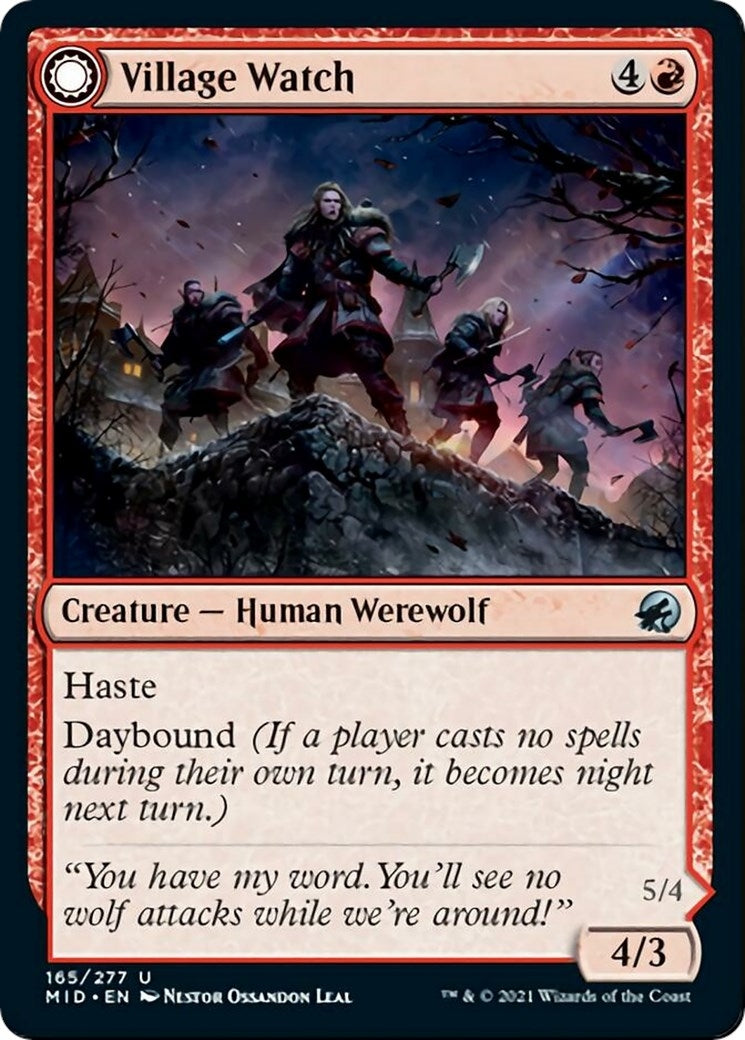 Image for Village Watch (165) (Innistrad: Midnight Hunt) - Magic: The Gathering