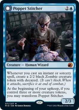 Image for Poppet Stitcher (71) (Innistrad: Midnight Hunt) - Magic: The Gathering