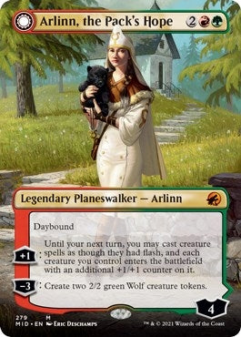 Image for Arlinn, the Pack's Hope (Borderless) (279) (Innistrad: Midnight Hunt) - Magic: The Gathering