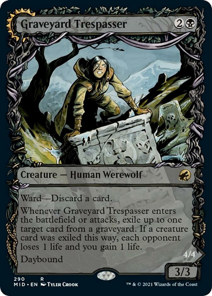 Image for Graveyard Trespasser (Showcase) (290) (Innistrad: Midnight Hunt) - Magic: The Gathering