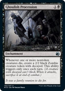 Image for Ghoulish Procession (102) (Innistrad: Midnight Hunt) - Magic: The Gathering