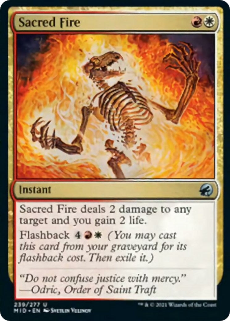 Image for Sacred Fire (239) (Innistrad: Midnight Hunt) - Magic: The Gathering