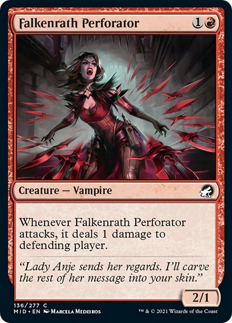 Image for Falkenrath Perforator (136) (Innistrad: Midnight Hunt) - Magic: The Gathering