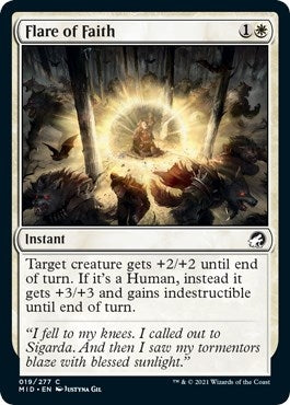 Image for Flare of Faith (19) (Innistrad: Midnight Hunt) - Magic: The Gathering