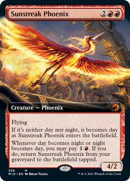Image for Sunstreak Phoenix (Extended Art) (359) (Innistrad: Midnight Hunt) - Magic: The Gathering