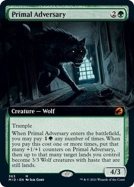 Image for Primal Adversary (Extended Art) (363) (Innistrad: Midnight Hunt) - Magic: The Gathering