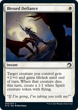 Image for Blessed Defiance (5) (Innistrad: Midnight Hunt) - Magic: The Gathering