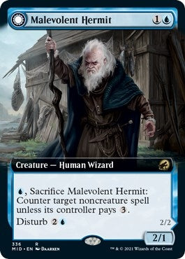 Malevolent Hermit (Extended Art) (336) (Innistrad: Midnight Hunt)