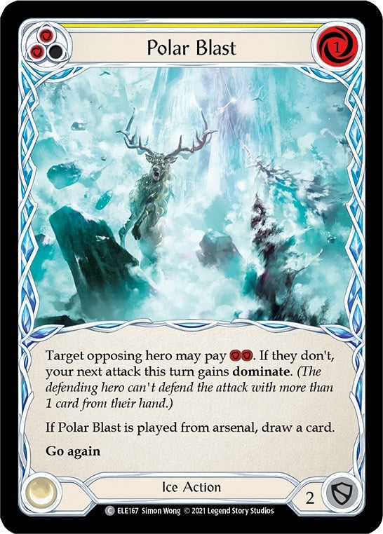 Image for Polar Blast (Yellow) (ELE167) (Tales of Aria) - Flesh and Blood TCG