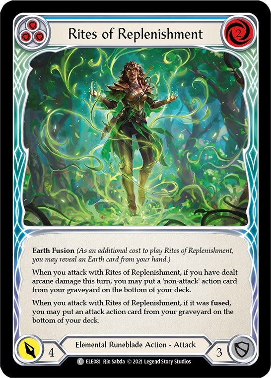 Image for Rites of Replenishment (Blue) (ELE081) (Tales of Aria) - Flesh and Blood TCG